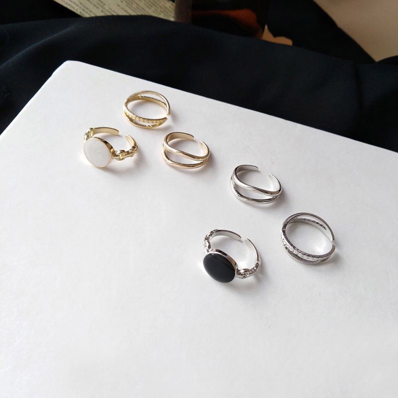 Set 3 nhẫn bạc đeo khớp ngón tay phong cách Hàn Quốc