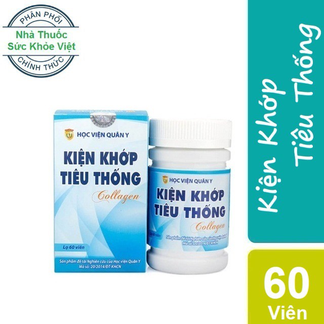 Chính Hãng : Kiện Khớp Tiêu Thống Collagen Học Viện Quân Y ( Lọ 60 Viên )