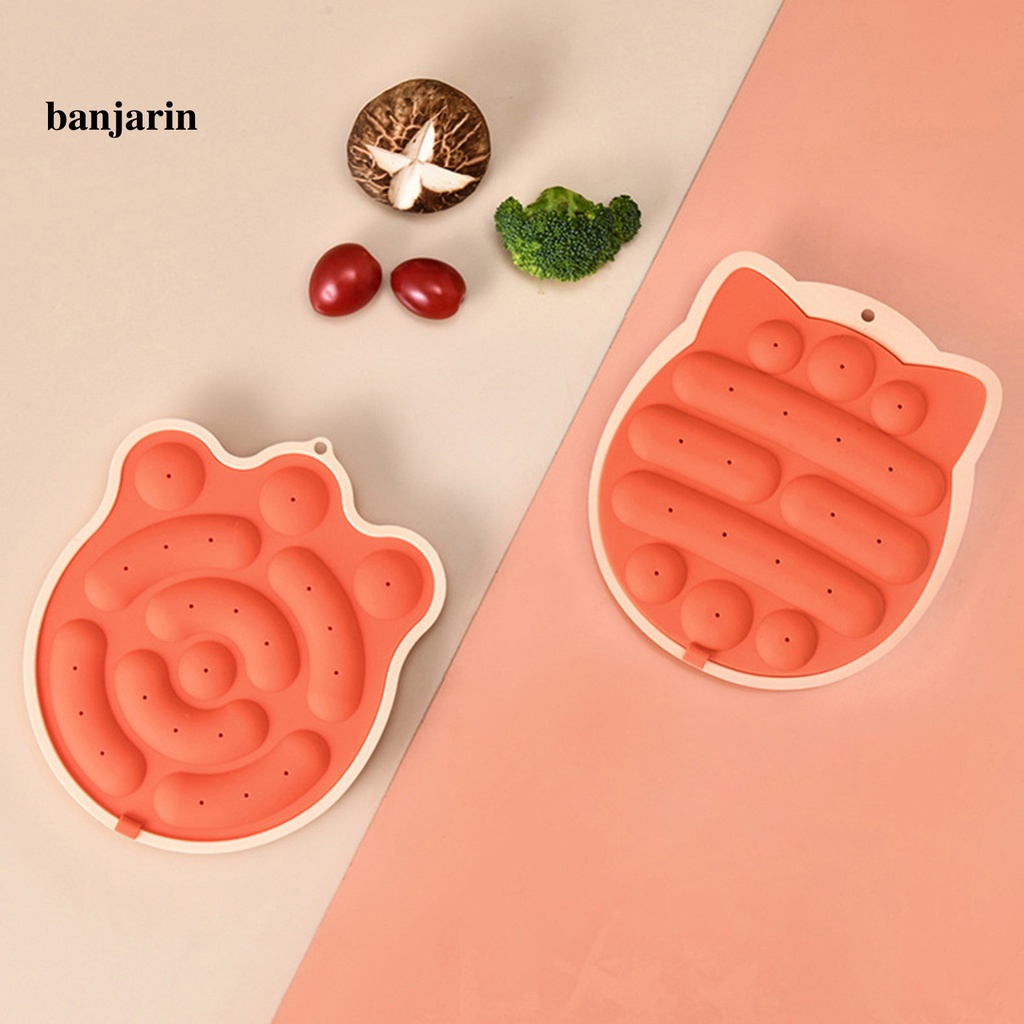 Khuôn Làm Xúc Xích / Bánh Hot Dog Bằng Silicone Chống Dính Hình Cú Mèo