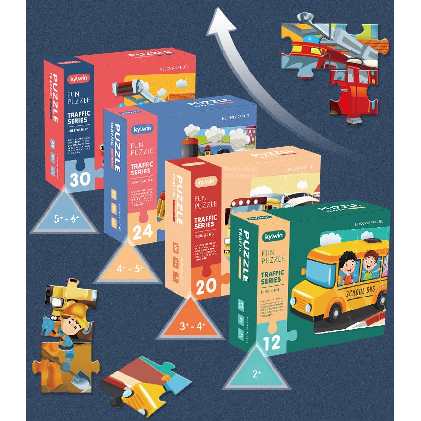 [4 CẤP ĐỘ] BỘ XẾP HÌNH THĂNG CẤP - CHỦ ĐỀ VẬN TẢI