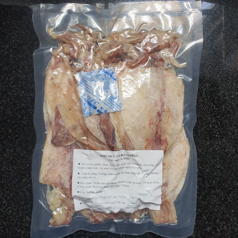 [500g] Khô mực Cà Mau, mực câu (75-80 con/kg), thơm ngọt, trắng đẹp | BigBuy360 - bigbuy360.vn