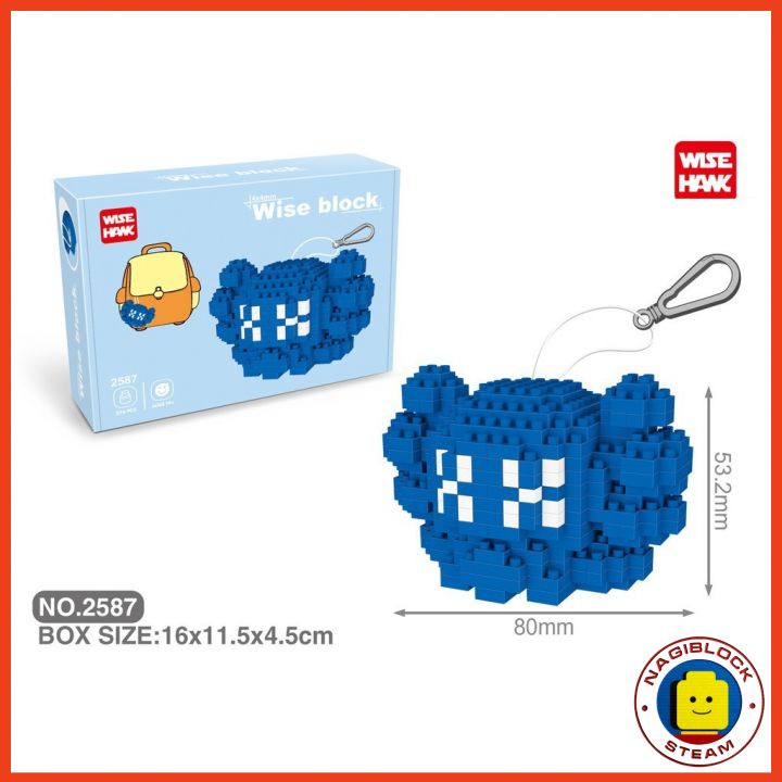 Xếp hình 3 D Kaws móc chìa khóa WISE HAWK-2586-2589