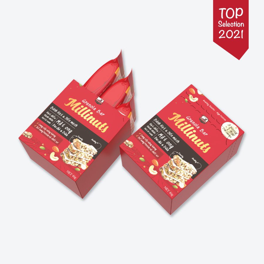 OzoX - GRANOLA BAR - MILLINUTS Hộp 3 thanh Yến mạch Cán nhỏ (30g)