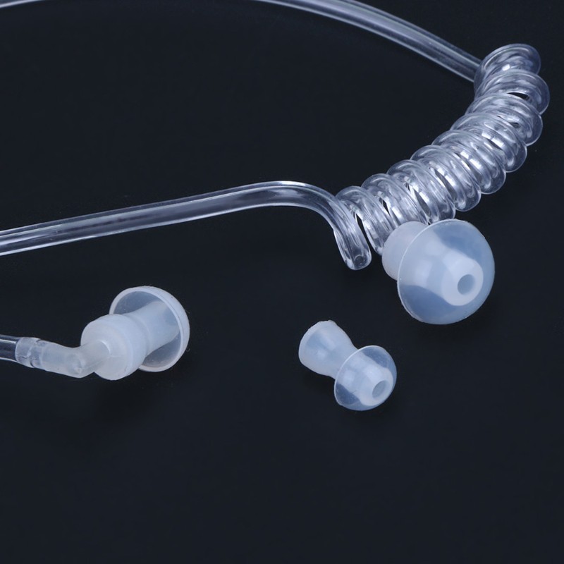 LIDU  Spiral Acoustic Hollow Air Tube 3.5mm Anti-radiation Headphone Earphone With Mic