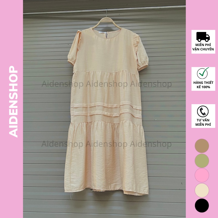 Đầm bầu công sở đẹp Aidenshop váy bầu thiết kế suông đẹp