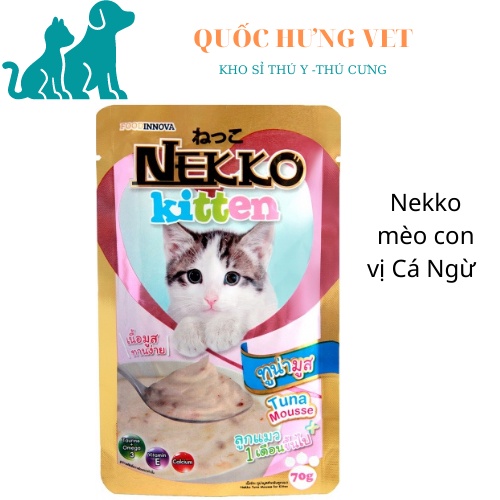 Pate Nekko Cho Mèo con Gói 70g - Pate Mèo Nhập Khẩu Từ Thái Lan - QUỐC HƯNG VET