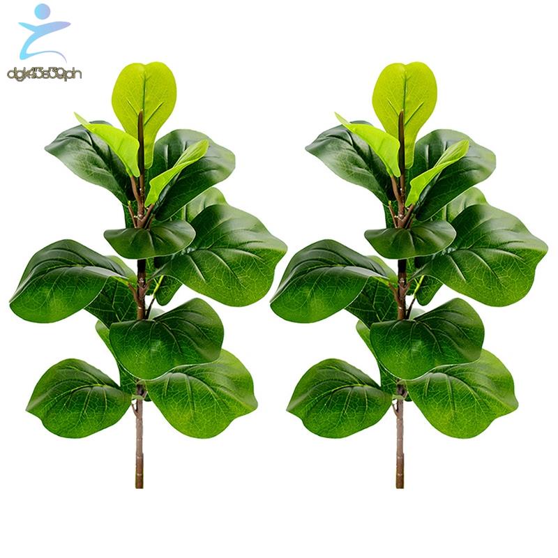 Cây nhân tạo Fiddle Leaf Fig Giả Ficus Lyrata Cây bụi xanh giả Cây xanh cho sân vườn hiên cửa sổ Hộp