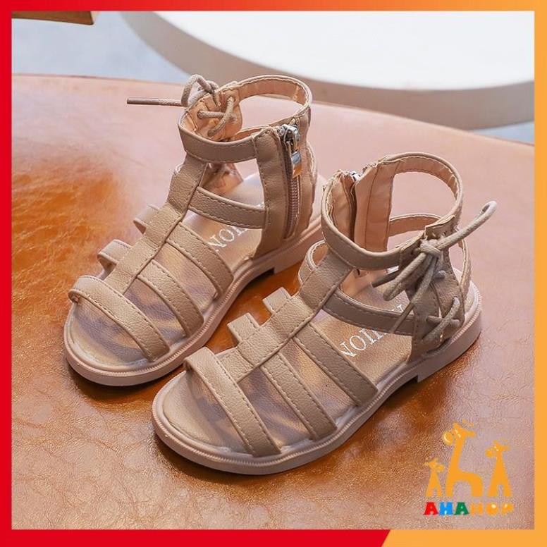 Giày Sandal chiến binh bé gái - Sandal cổ thấp có dây thắt cho bé gái chất da PU siêu mềm êm chân M1633