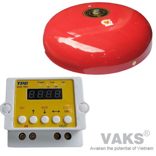 Bộ chuông hẹn giờ trường học CD10-3A, hẹn được 32 chu kỳ reo chuông/ngày, 220V, AC - Chuông 10 inches