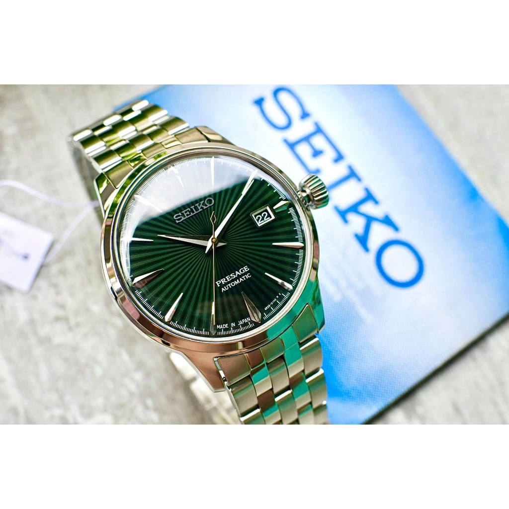 Đồng hồ nam Seiko Presage Cocktail Green SRPE15J1