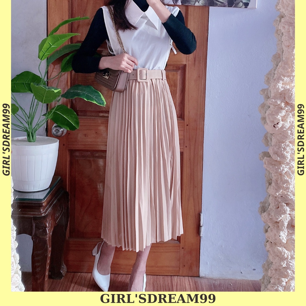 Chân Váy Xếp Ly Dáng Dài GirlsDream, Chân Váy Dài Cho Nữ | Ảnh Thật+Video | BigBuy360 - bigbuy360.vn
