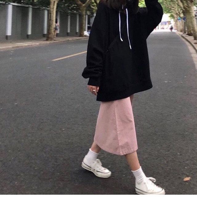 ÁO HOODIE BASIC BLACK ĐEN TRƠN UNISEX | BigBuy360 - bigbuy360.vn