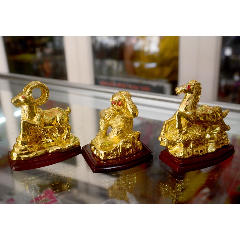 Một tượng con giáp sơn xi vàng-Trọn bộ đủ 12 con giáp Giá Siêu Rẻ