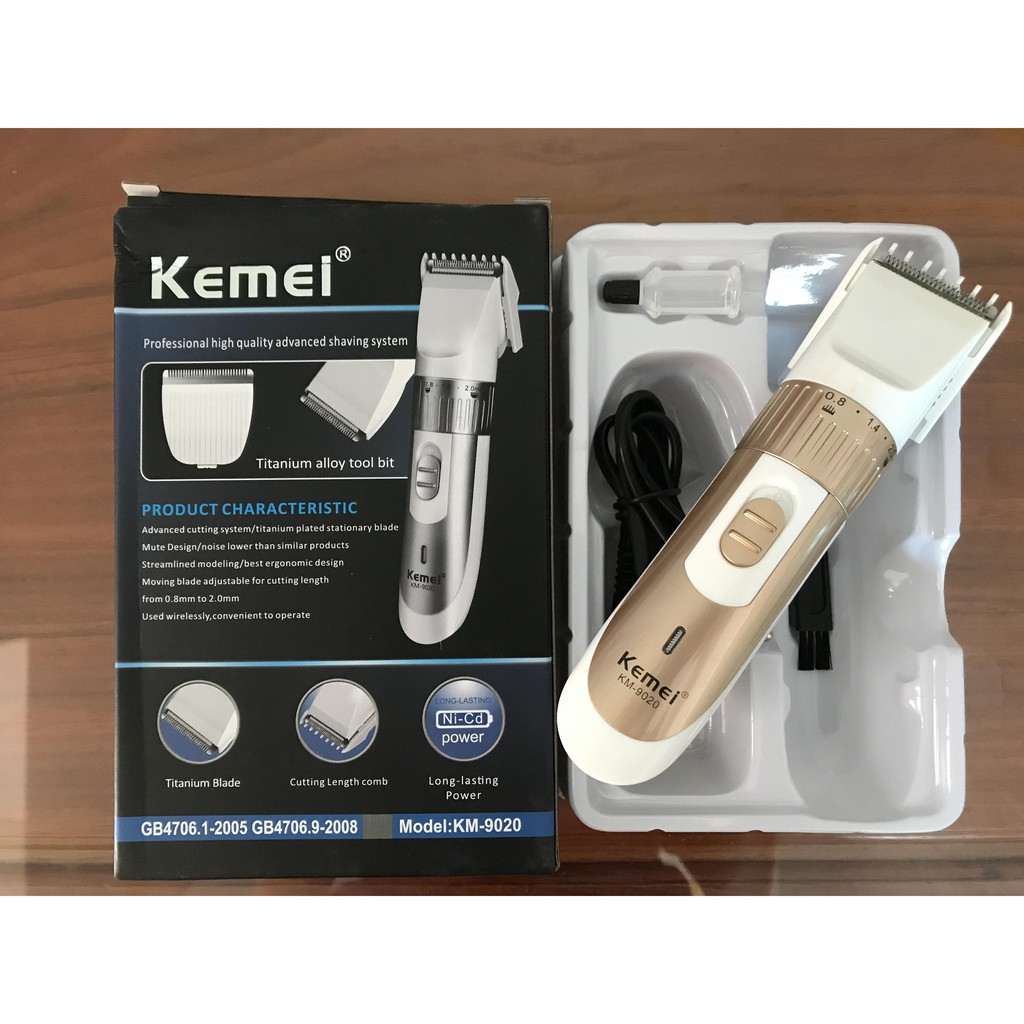 Tông Đơ Cắt Tóc Kemei KM-9020, Tông Đơ Hót Tóc Trẻ Em Người Lớn, Tông Đơ Cắt Tóc Sạc Pin chuyên nghiệp