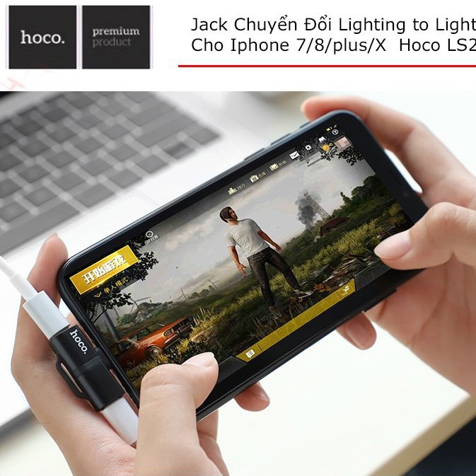 Jack Chuyển Đổi Hoco Ls20 2 Cổng Lightning