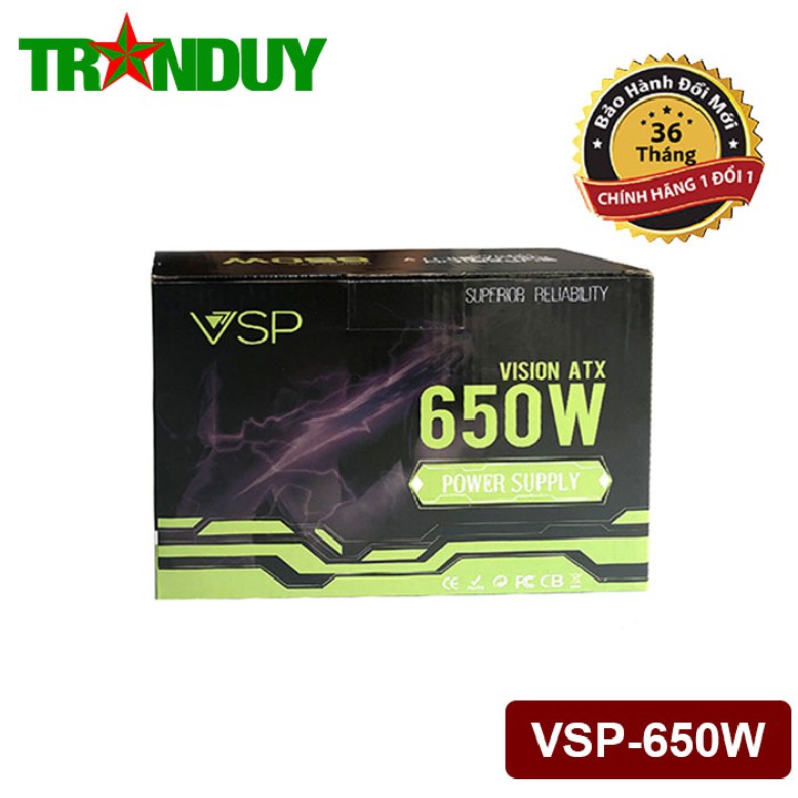 Nguồn máy tính VSP 650W Bảo Hành 2 Năm