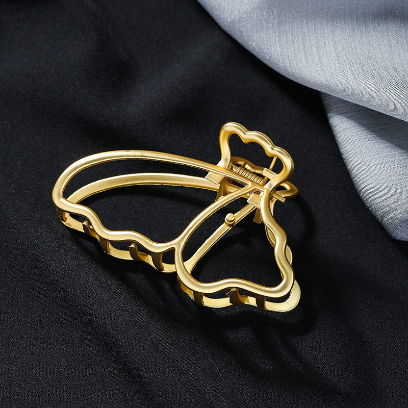 Kẹp tóc kim loại phối hình cánh bướm rỗng phong cách Nhậ Hàn cho nữ