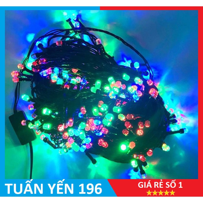 Dây đèn chớp led 50m - Dây đèn led lục giác trang trí cây cối, nhà cửa