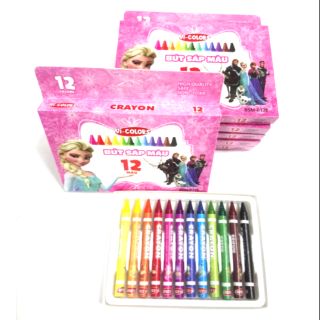 Combo 10 hộp Bút sáp 12 màu elsa