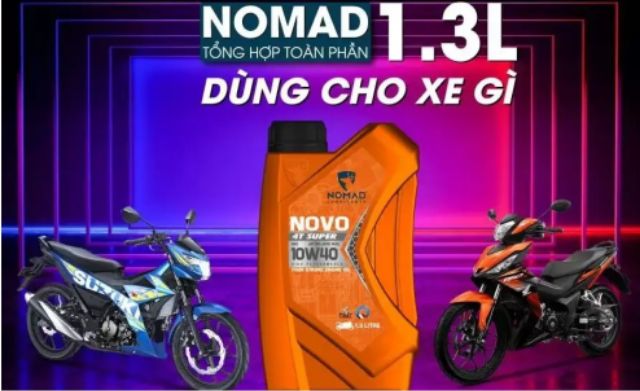 NHỚT TỔNG HỢP TOÀN PHẦN NOMAD 1.1L & 1.3L API SN- JASO MA2 10W40