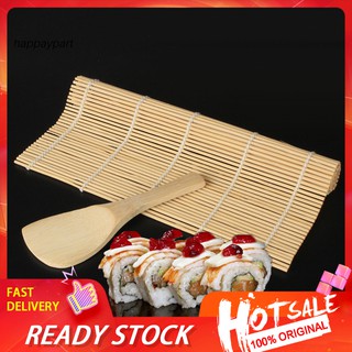 RXJJ Home Kitchen Bamboo Sushi Rolling Maker Mat Rice Paddle DIY Roller