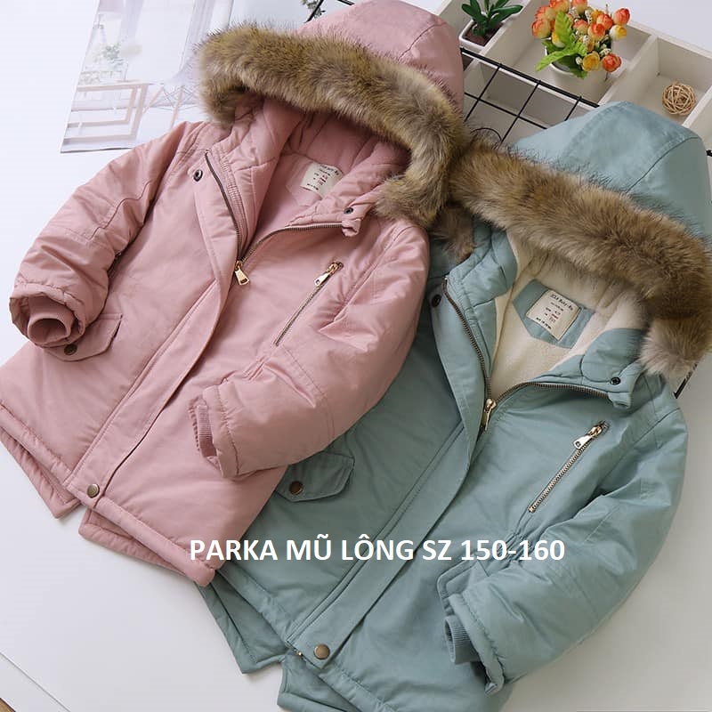 Áo PARKA cho bé từ 1 đến 14 tuổi, áo khoác dáng dài với lớp lót lông dày dặn mềm mịn siêu giữ ấm chuẩn QCCC - HK KIDS