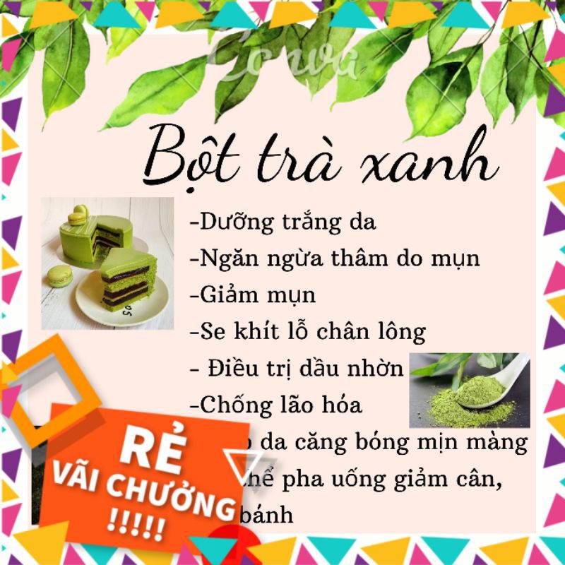 BỘT TRÀ XANH PL COSMETICS ❤️............………………............….............................................................