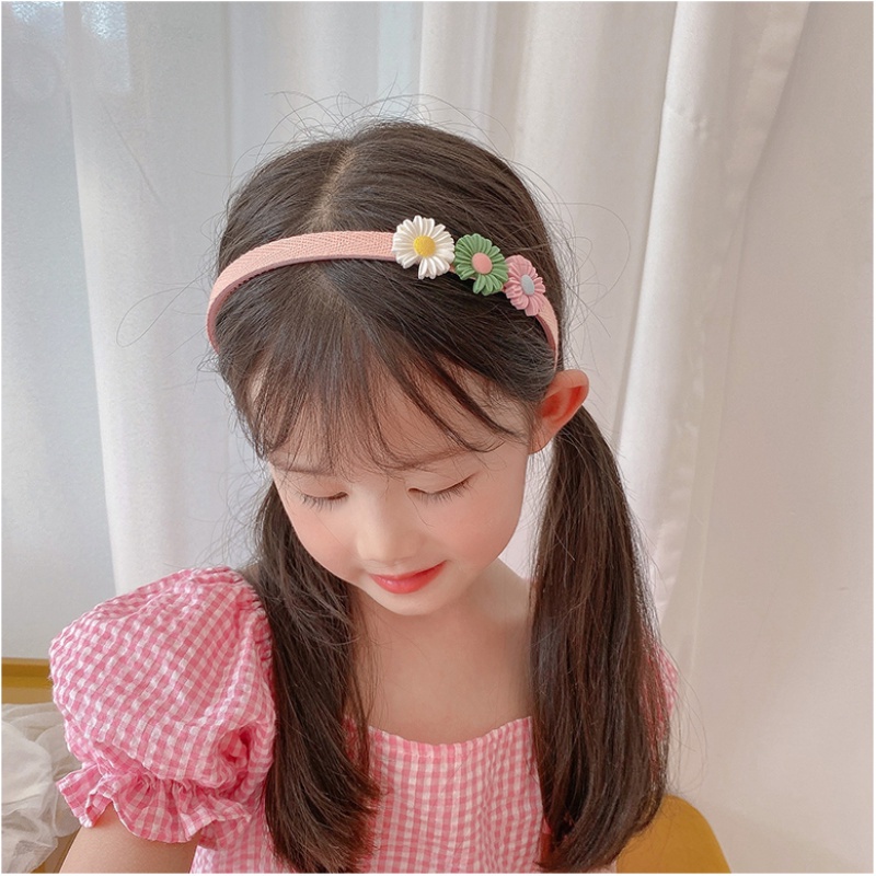 Cài tóc họa tiết hoa cúc phong cách Hàn Quốc dễ thương cho bé gái