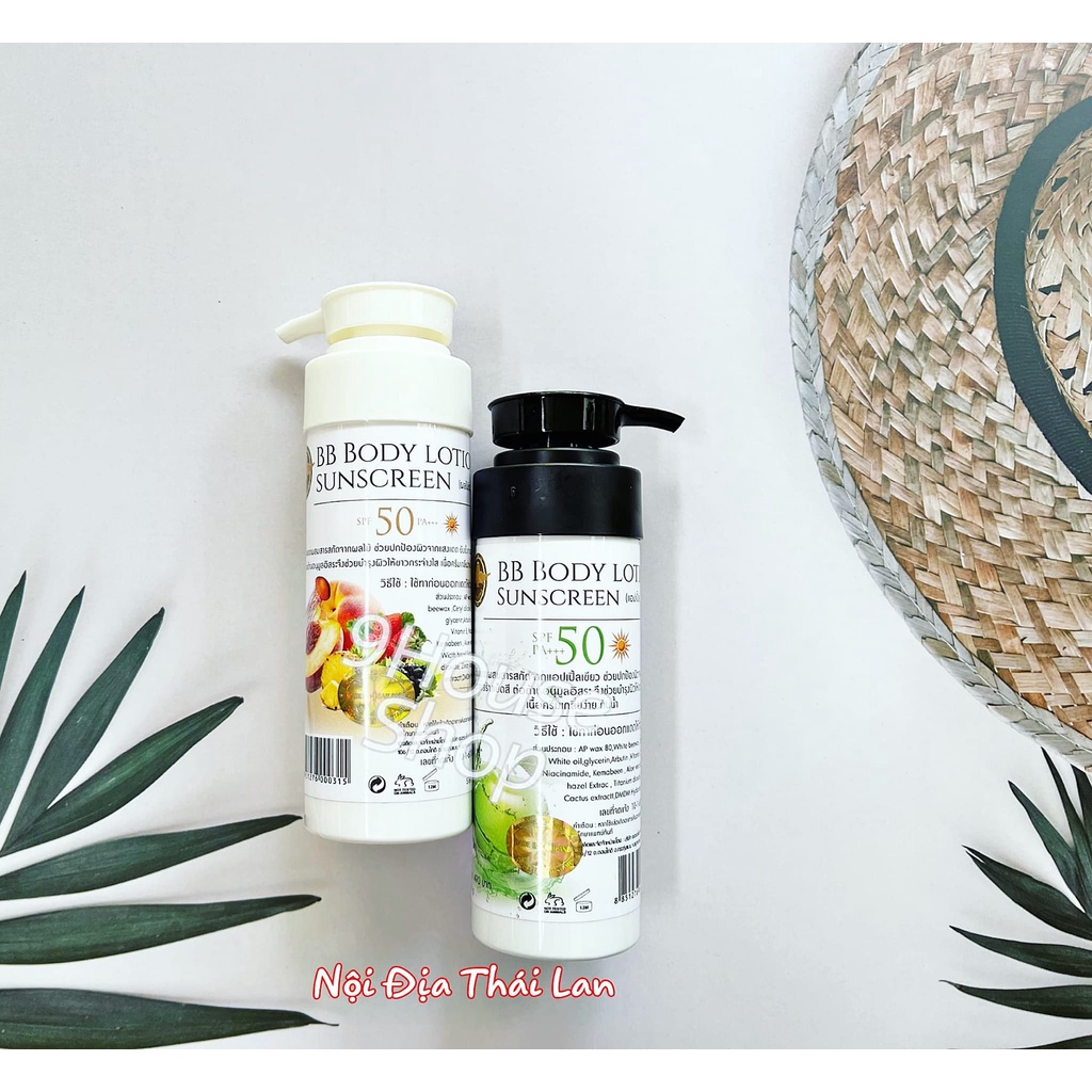 01 Kem Chống Nắng Trắng Da Toàn Thân BB Body Lotion Sunscreen Arbutina Spf50++ Thái Lan 160gram