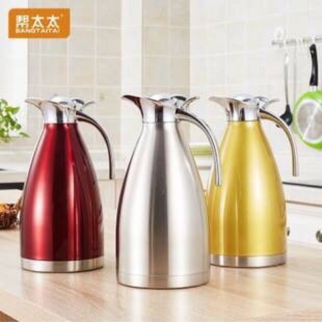 Bình đựng nước nóng lạnh bằng inox đa sắc màu dung tích 2l | BigBuy360 - bigbuy360.vn