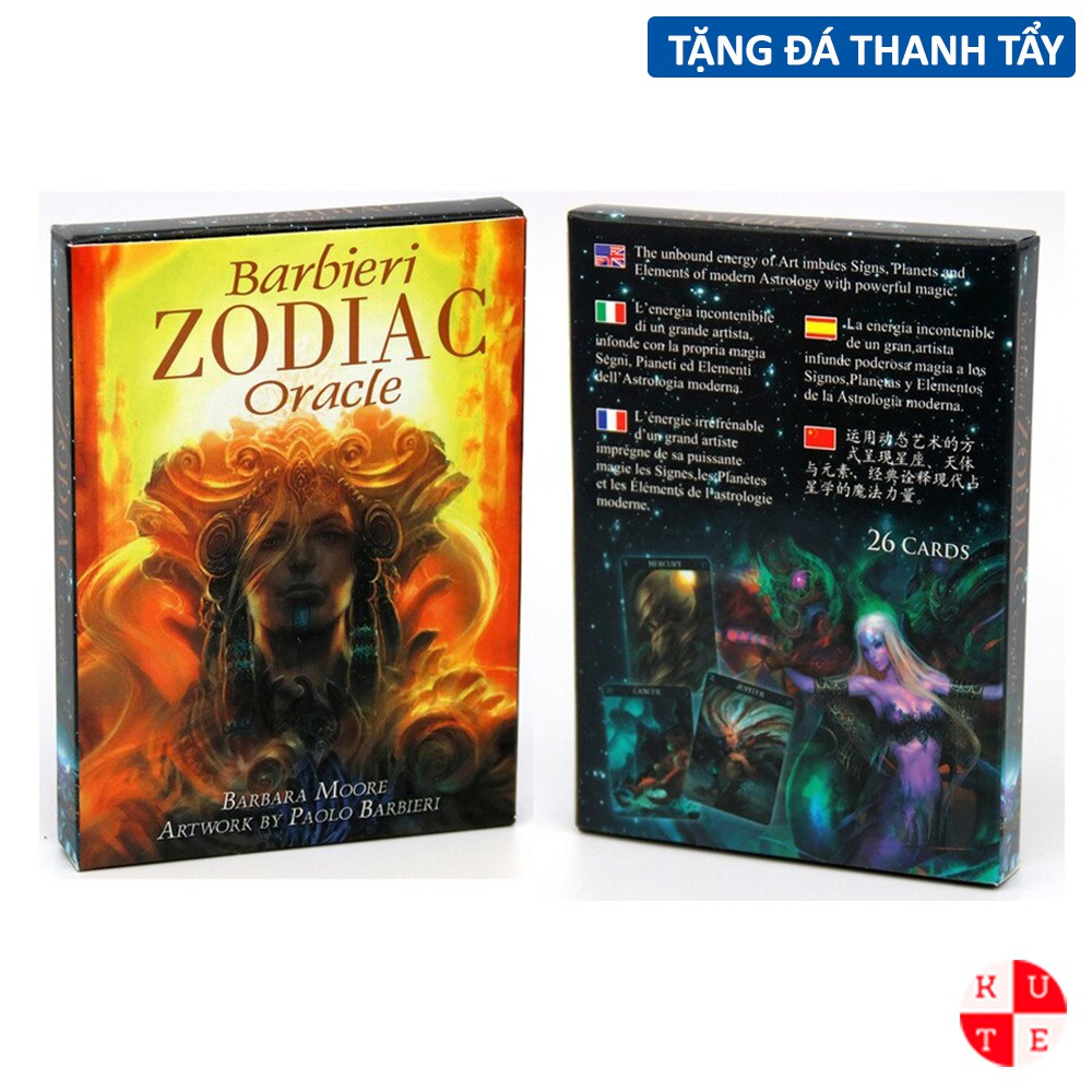 Bài Oracle Barbieri Zodiac 26 Lá Bài Tặng Đá Thanh Tẩy C43