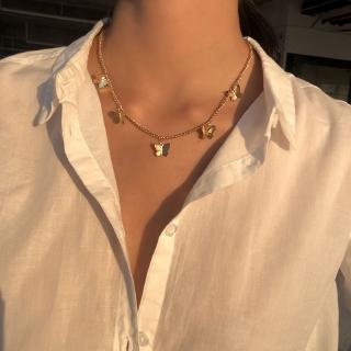 Vòng Cổ Bướm Dễ Thương Choker Cho Nữ Vàng Mạ Bạc Dây Chuyền Vòng Cổ, Cổ Nữ Chocker Sáng Nhất Trang Sức Dây Chuyền