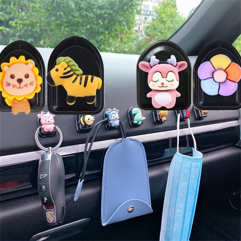 FEELING  Móc Treo Đồ Mini Dán Tường Đa Năng Họa Tiết Hoạt Hình Năm