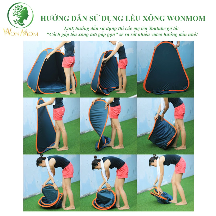 [ Giảm 35K - Đơn 339K ] Lều Xông Hơi Tự Bung, Gấp Gọn Tại Nhà Wonmom (1 ĐỔI 1)