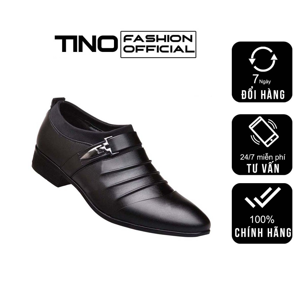 Giày lười, giày công sở Tino mũi nhọn Simple Monk Strap CS22