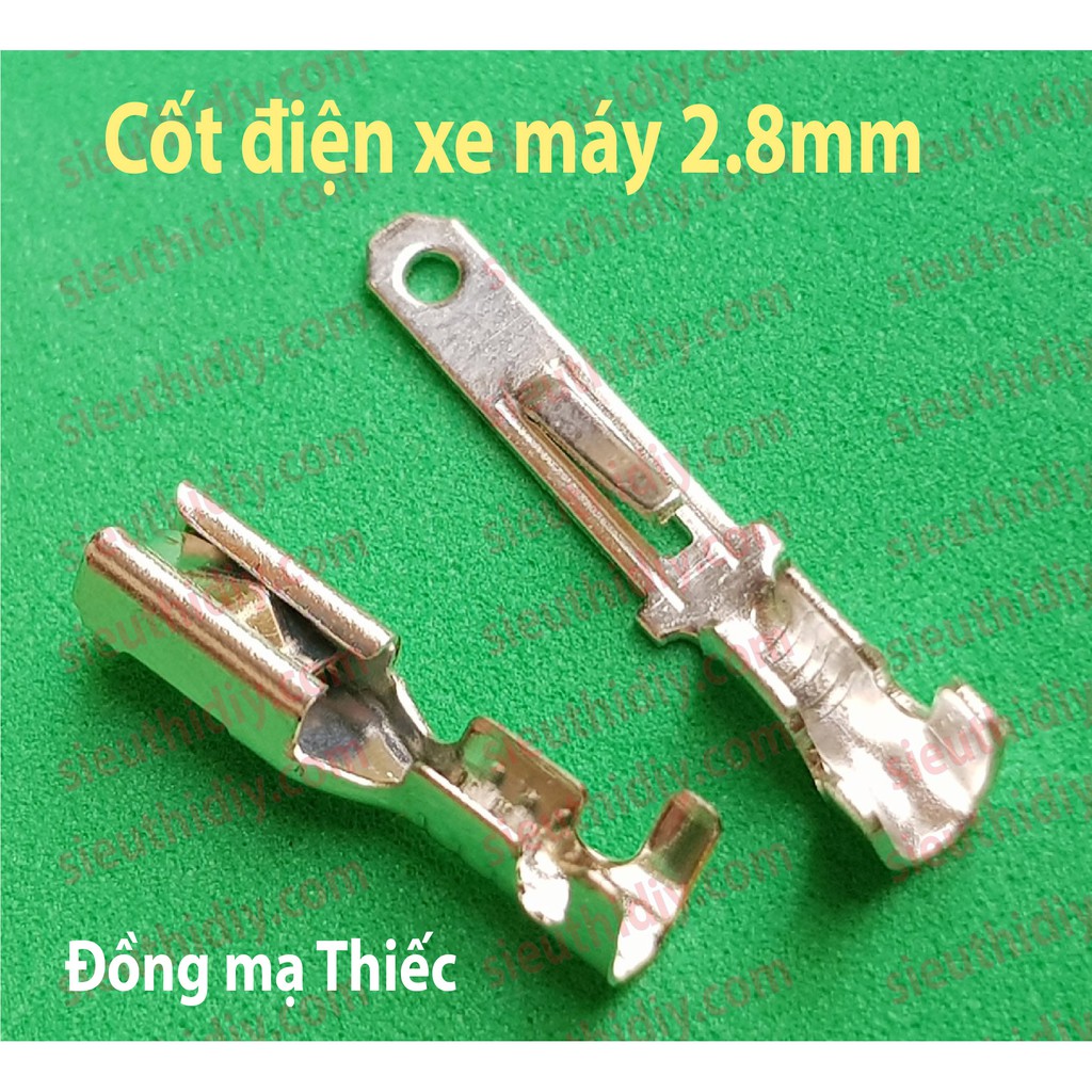 Cốt điện cos xe máy 2.8 Đồng Vàng, Đồng Đỏ - Vỏ nhựa 1P2P3P4P5P6P(gói)