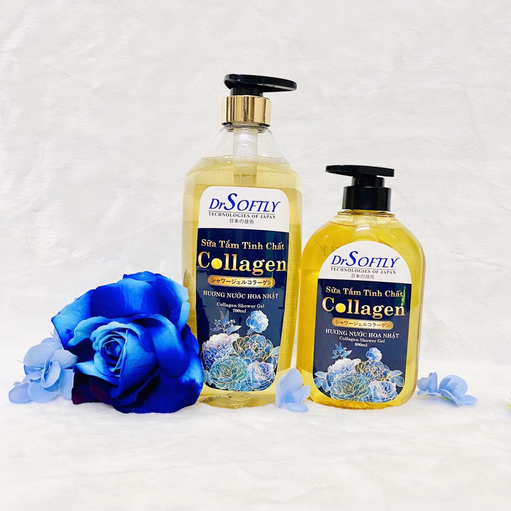 DrSoftly Sữa tắm tinh chất Collagen hương nước hoa Nhật 500ml và 700ml