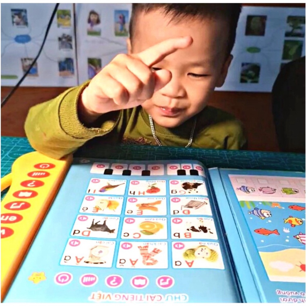 Sách Nói Điện Tử Song Ngữ Dạy Học Tiếng Anh-Việt Kèm Nhận Biết Các Chủ Đề Thông Minh - Cho Bé Từ 1- 7 Tuổi TRITUEVIET