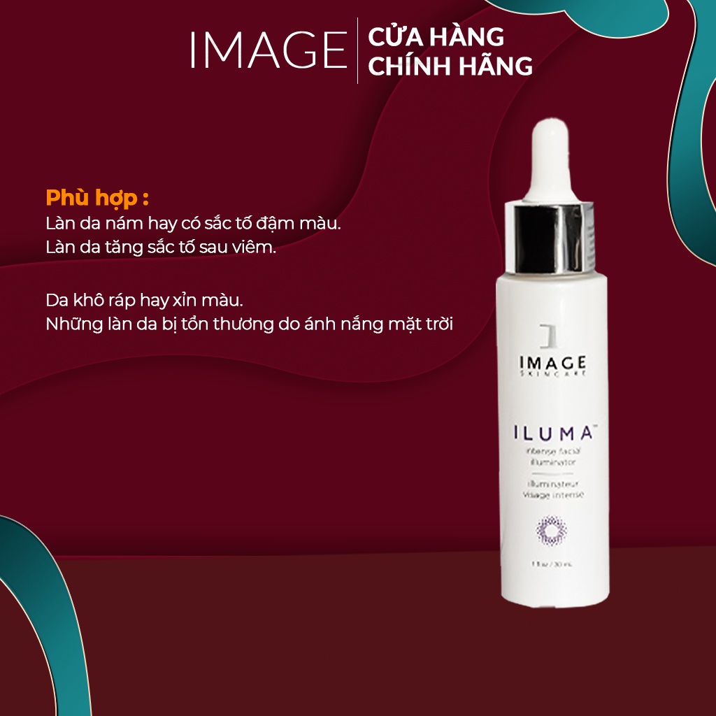 Serum mờ nám trắng da IMAGE iluma intense facial illuminator 30ml hạn chế sắc tố melanin, tăng cường độ sáng cho da
