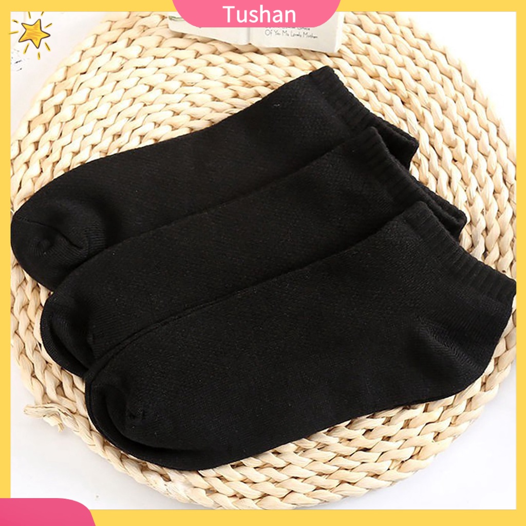 Vớ thuyền cổ thấp thể thao chống trượt phối lưới thoáng khí màu trơn cho unisex