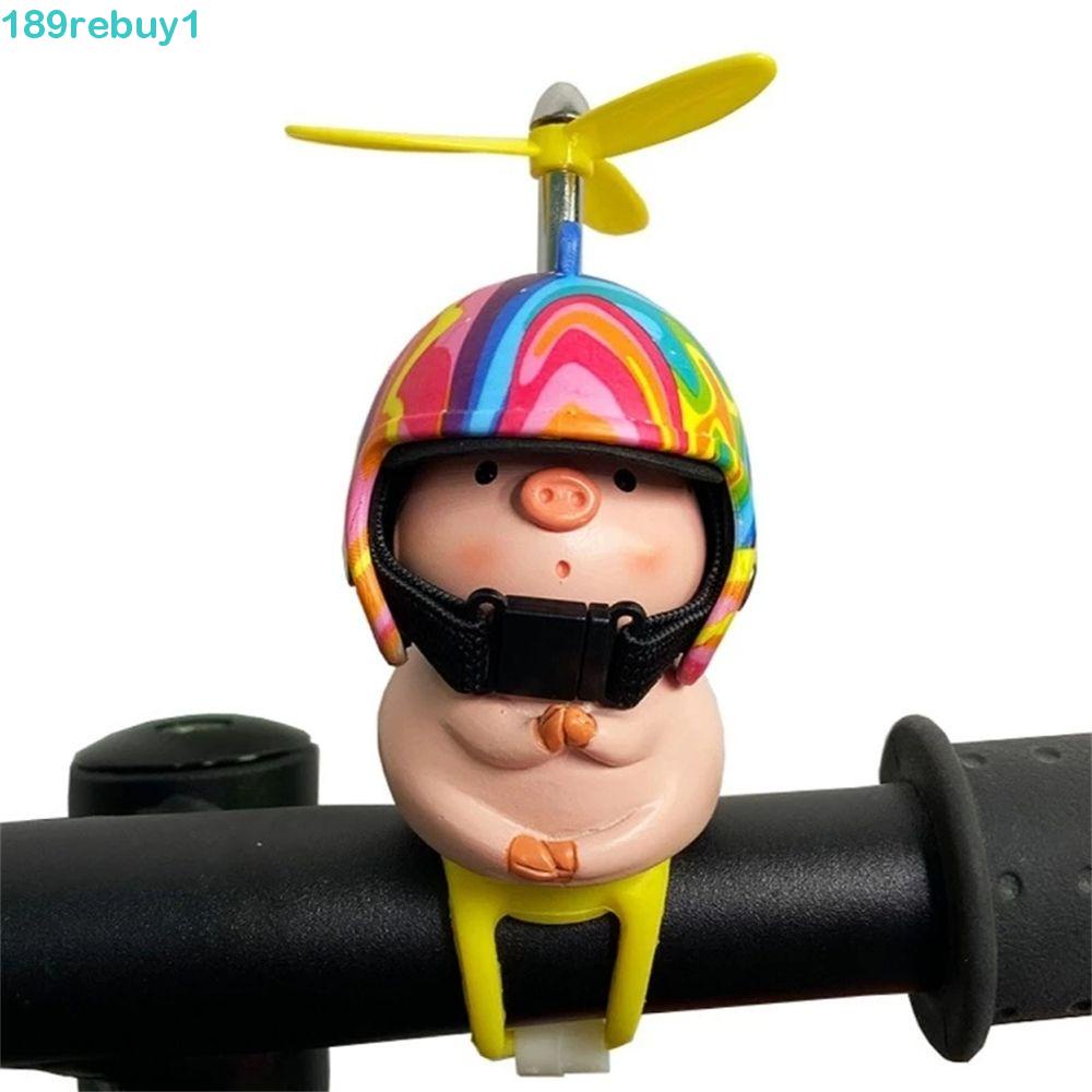 Rebuy1 Chú Heo Nhựa Resin Trang Trí Tay Lái Xe Đạp Nón Bảo Hiểm