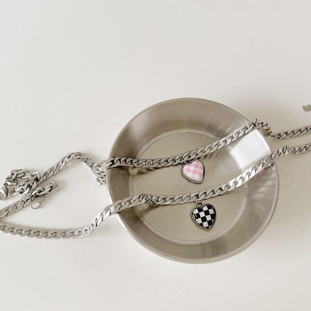 Vòng Cổ Mặt Trái Tim Phong Cách Punk Thanh Lịch Cho Nữ|Vòng Tay Chuỗi Hạt Phong Cách Hàn Quốc