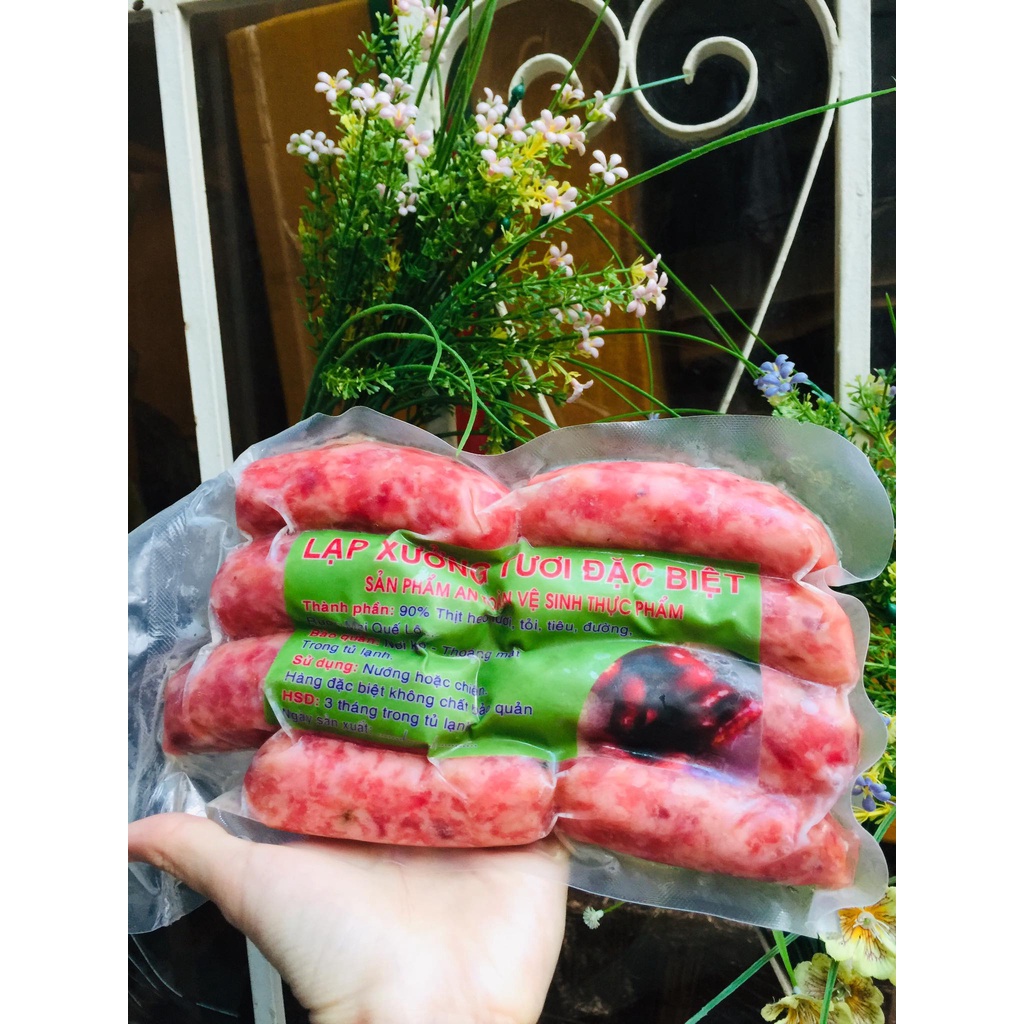 500g lạp xưởng tươi cai lậy thịt nạc 90% vị ngọt mặn đậm đà có hạt tiêu