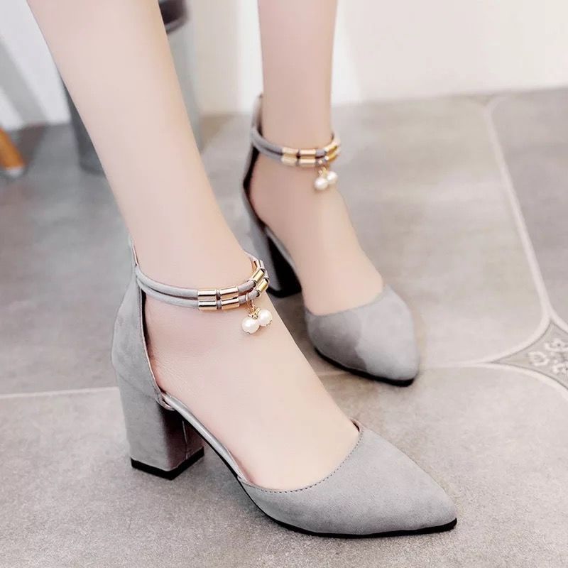 Giày cao gót mũi nhọn phong cách Hàn Quốc thời trang mùa xuân dành cho nữ