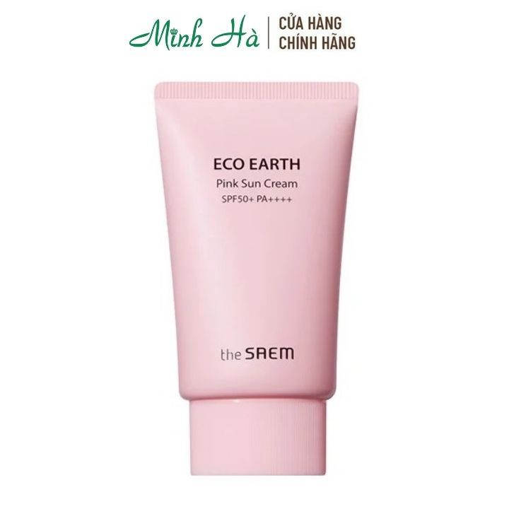 Kem chống nắng the Saem Eco Earth Pink Sun Cream EX SPF50+ PA++++ 50g