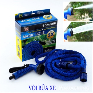 Vòi rửa xe tưới cây giãn nở 7 cấp độ loại 15m- vòi nước xịt rửa thông minh