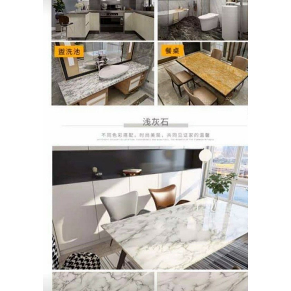 Giấy dán bếp giả đá, Giấy dán tường, decal dán bếp cực chất chống nước, chịu nhiệt dán bếp nhà tắm sẵn keo 3mx60cm | BigBuy360 - bigbuy360.vn