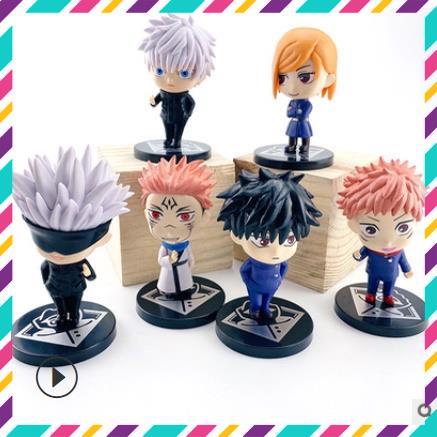 Mô hình sét 6 nhân vật phim hoạt hình Itarori Youji Gojo Satoru Fushiguro Nobara