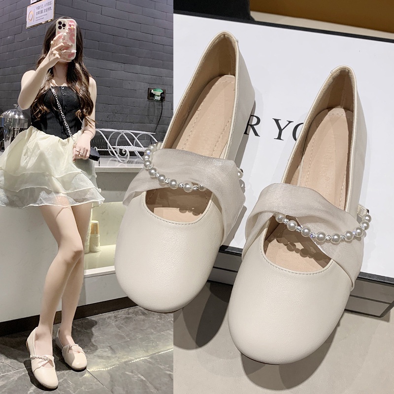 Giày búp bê IELGY đế bằng hợp thời trang cho nữ