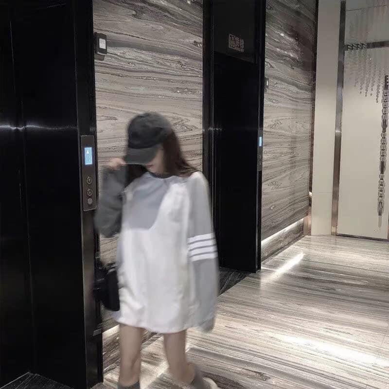 Áo thun dài tay TB kẻ 3 sọc ngang unisex